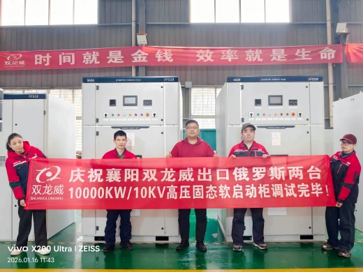 襄阳双龙威出口俄罗斯两台10000KW/10KV高压固态软启动柜